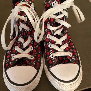 Converse Hi High Top I ❤️ Heart NY New York Black Junior Size 1